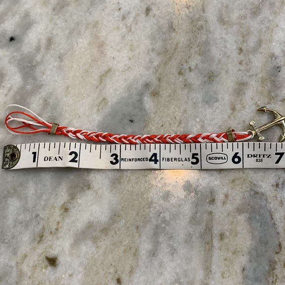 Anchor Rope Red White Bracelet - Picture 4 of 4